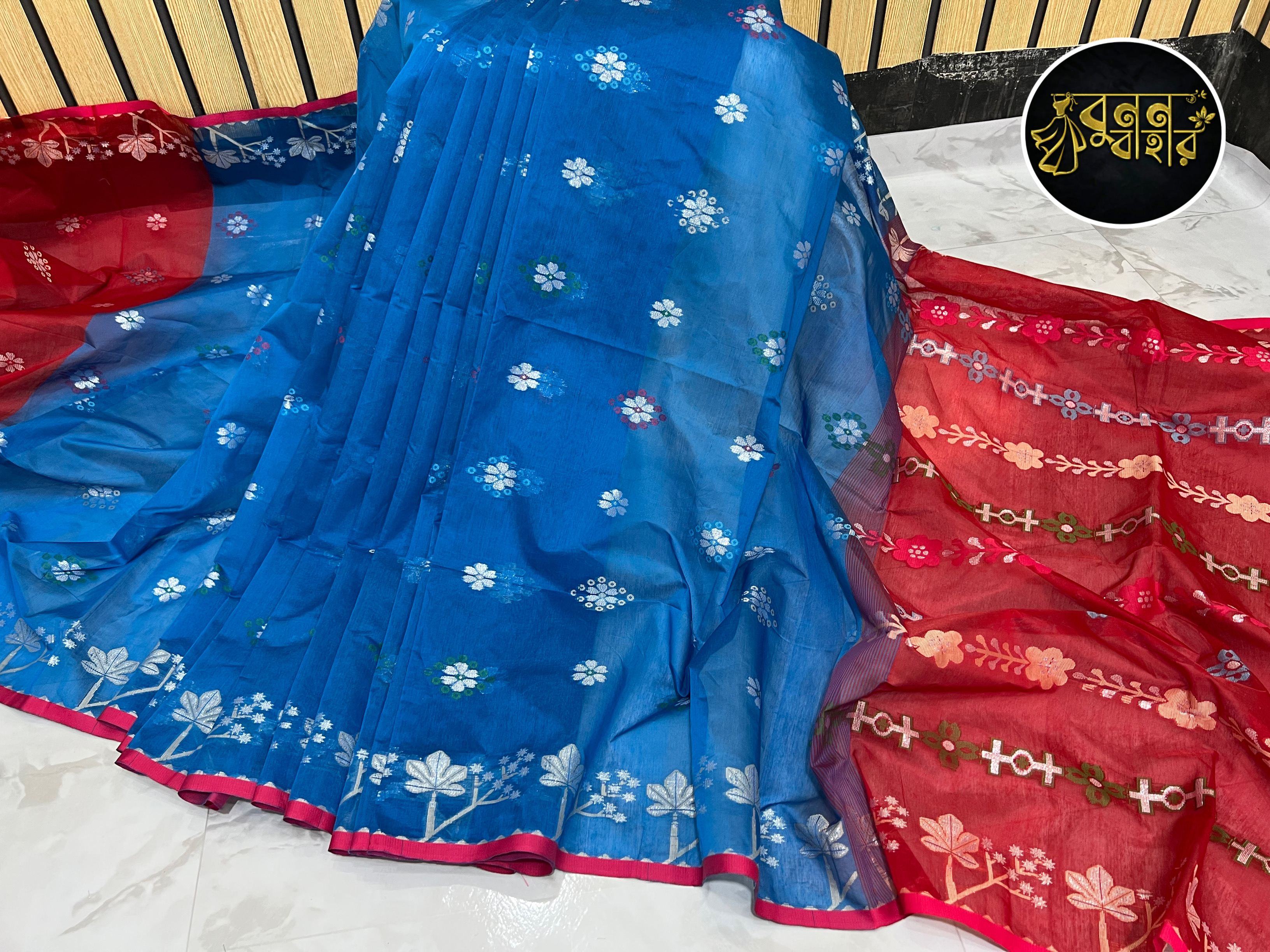 Exclusive jamdani Work tangail Saree