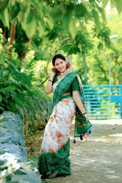 অরজিনাল রূপসী শাড়ি ( গ্রিন কালার )