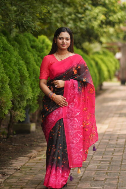 অরজিনাল রূপসী শাড়ি ( কালো কালার )